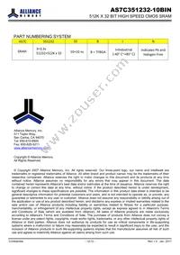 AS7C351232-10BIN Datasheet Page 12