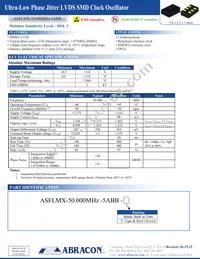 ASFLMX-50.000MHZ-5ABB-T Datasheet Cover