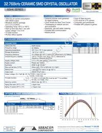 ASHK5-32.768KHZ-LT Datasheet Cover