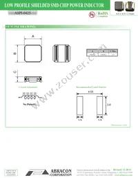 ASPI-0425-1R0N-T3 (3K/REEL) Datasheet Page 2