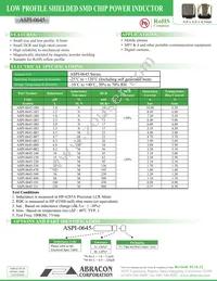 ASPI-0645-6R8M-T Datasheet Cover