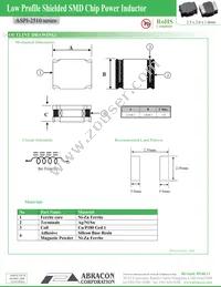 ASPI-2510-4R7M-T2 Datasheet Page 2