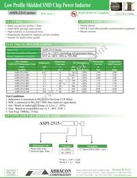 ASPI-2515-100M-T2 Datasheet Cover