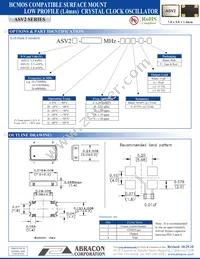 ASV2-150.000MHZ-C-L1-T Datasheet Page 2