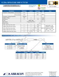 ASVTX-13-A-19.200MHZ-D15-T Datasheet Page 2