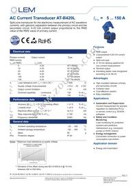 AT 150 B420L Datasheet Cover