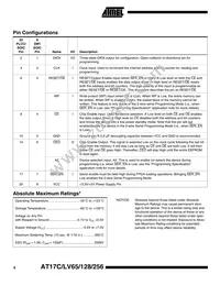 AT17C65-10CC Datasheet Page 4