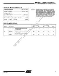 AT17C65A-10JI Datasheet Page 7