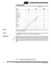 AT17F16A-30JI Datasheet Page 4