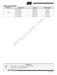 AT17F16A-30JI Datasheet Page 12