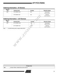 AT17LV020A-10JI Datasheet Page 11