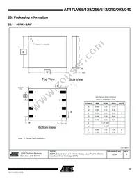 AT17LV040-10BJI Datasheet Page 21