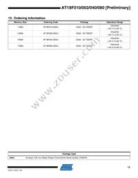 AT18F080-30XU Datasheet Page 13