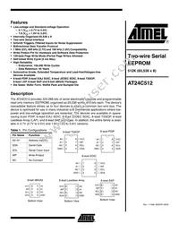 AT24C512C1-10CU-2.7 Datasheet Cover