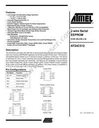 AT24C512W-10SI-2.7 Datasheet Cover
