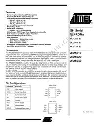 AT25040N-10SI Datasheet Cover