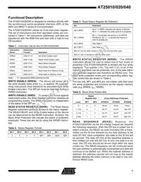 AT25040N-10SI Datasheet Page 7