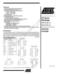 AT25256W-10SI Datasheet Cover