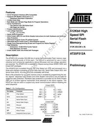 AT25F512AN-10SU-2.7 Datasheet Cover