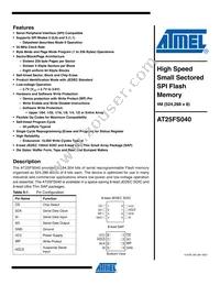 AT25FS040Y7-YH27-T Datasheet Cover