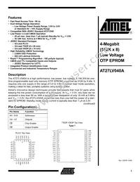 AT27LV040A-90VI Datasheet Cover