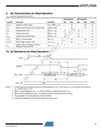 AT27LV520-70XU Datasheet Page 5