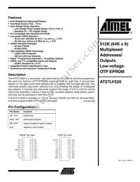AT27LV520-90XC Datasheet Cover