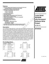 AT34C02N-10SI Datasheet Cover