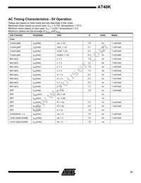 AT40K40LV-3FQC Datasheet Page 21