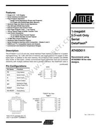AT45D011-XI Datasheet Cover