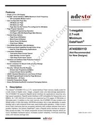 AT45DB011D-MH-T Datasheet Cover