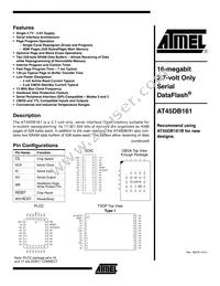 AT45DB161-CI Datasheet Cover