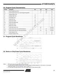 AT49BV642D-70TU-T Datasheet Page 21