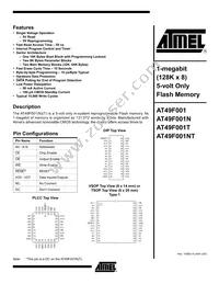 AT49F001N-90VI Datasheet Cover