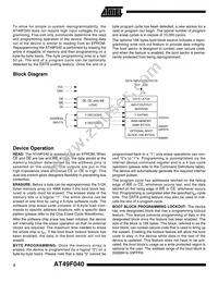 AT49F040-90TI Datasheet Page 2