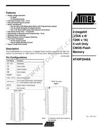 AT49F2048A-90RI Datasheet Cover