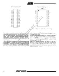 AT49F4096A-70TC Datasheet Page 2