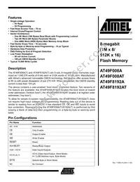 AT49F8192AT-70TI Datasheet Cover