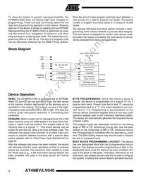 AT49LV040-70VI Datasheet Page 2