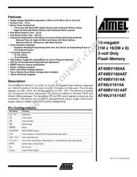 AT49LV1614AT-70TI Datasheet Cover