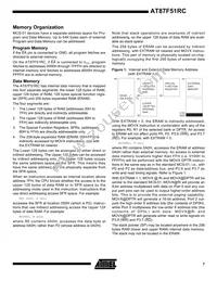 AT87F51RC-24PI Datasheet Page 7