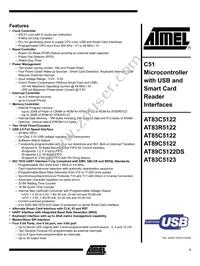 AT89C5122DS-RDTUM Datasheet Cover