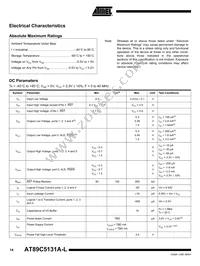 AT89C5131A-PLTUL Datasheet Page 13