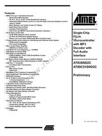 AT89C51SND2C-7FTUL Datasheet Cover