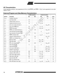 AT89C52-16JI Datasheet Page 18