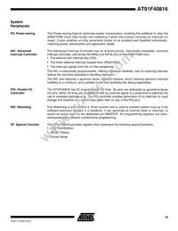 AT91F40816-33CI Datasheet Page 15