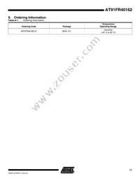 AT91FR40162-CI-T Datasheet Page 17