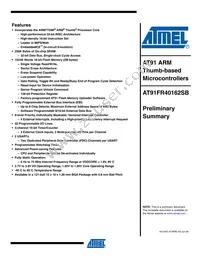 AT91FR40162SB-CU-999 Datasheet Cover