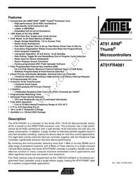 AT91FR4081-33CI Datasheet Cover