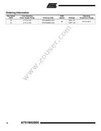 AT91M42800-33CI Datasheet Page 16